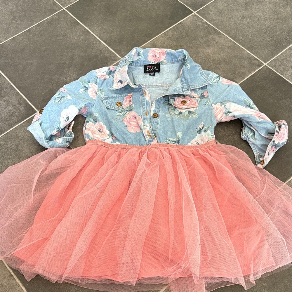 Lilt Floral Denim with Pink Accents